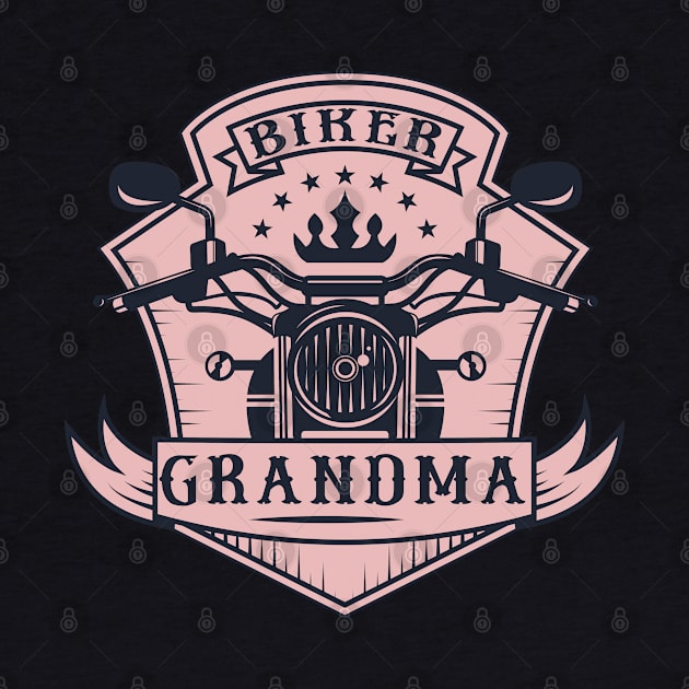 Biker Grandma Pink Motorcycle Granny by EPDROCKS